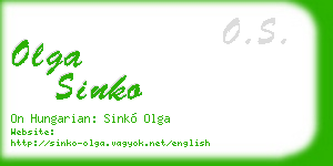 olga sinko business card